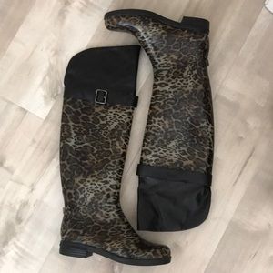 Bebe knee high rain boots